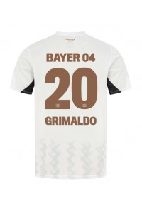 Bayer Leverkusen Alejandro Grimaldo #20 Jalkapallovaatteet Vieraspaita 2024-25 Lyhythihainen